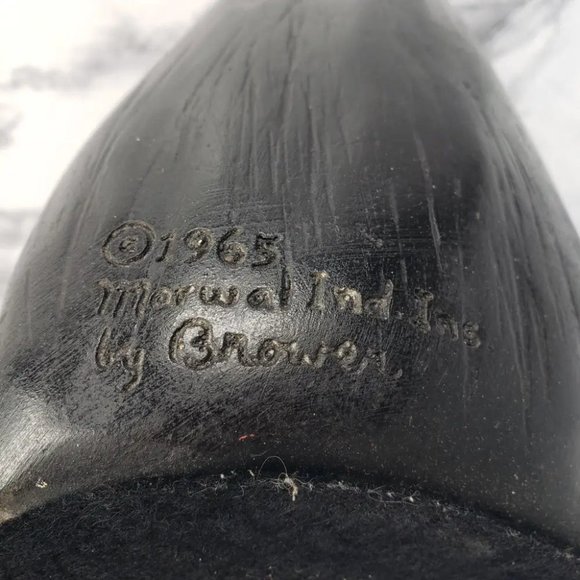 Hand Painted Asian Woman Statue Brower Vintage - Picture 11 of 12